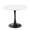 table ronde a cafe 90 cm moderne pas cher effet marbre