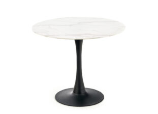 table ronde a cafe 90 cm moderne pas cher effet marbre