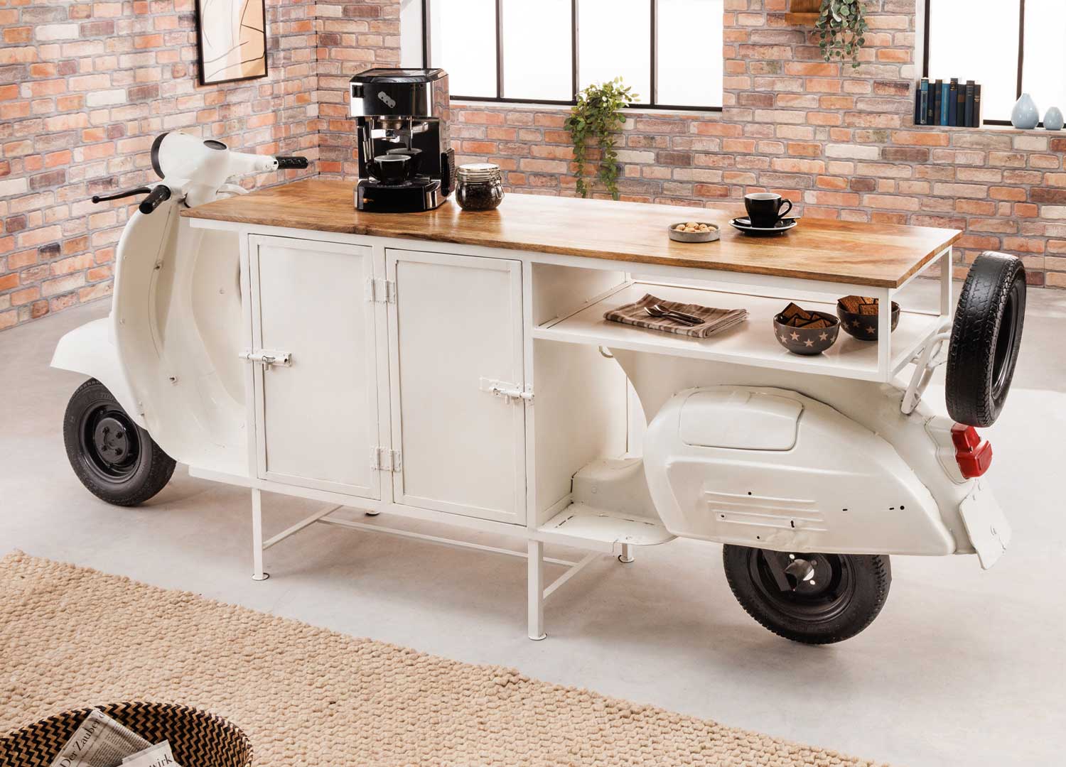 Meuble console scooter vintage