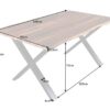 Dimensions de la table de repas en bois de 160cm