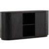 Meuble buffet ovale en noir