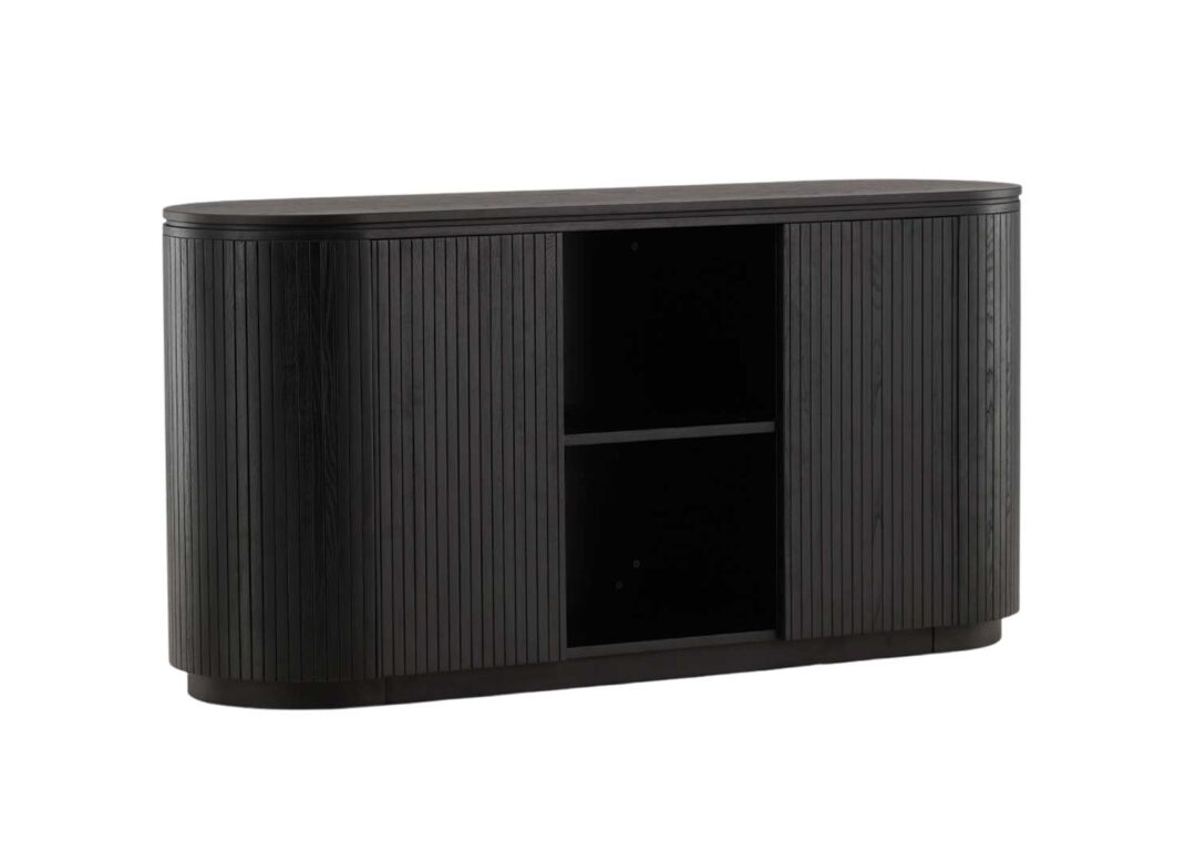 Meuble buffet ovale en noir