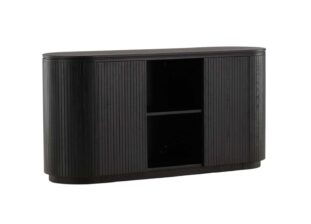 Meuble buffet ovale en noir