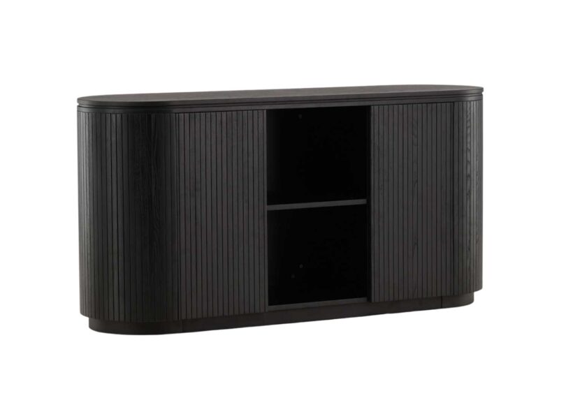 Meuble buffet ovale en noir
