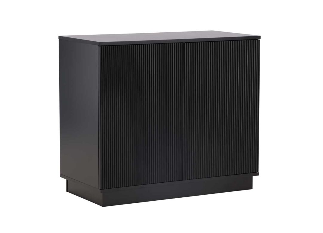 Meuble buffet laqué noir mat