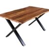 Table à manger en bois massif d'acacia 160cm