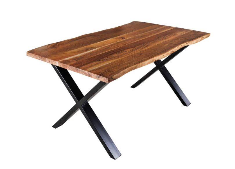Table à manger en bois massif d'acacia 160cm