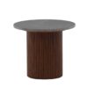 Table d'appoint en marbre gris et bois