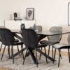 Table de repas 180cm noir