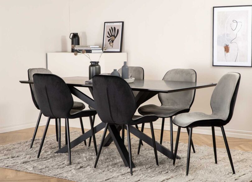 Table de repas 180cm noir