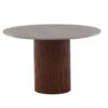 Table de repas ronde marbre et bois