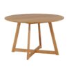 Table de repas ronde avec allonges pliantes en bois