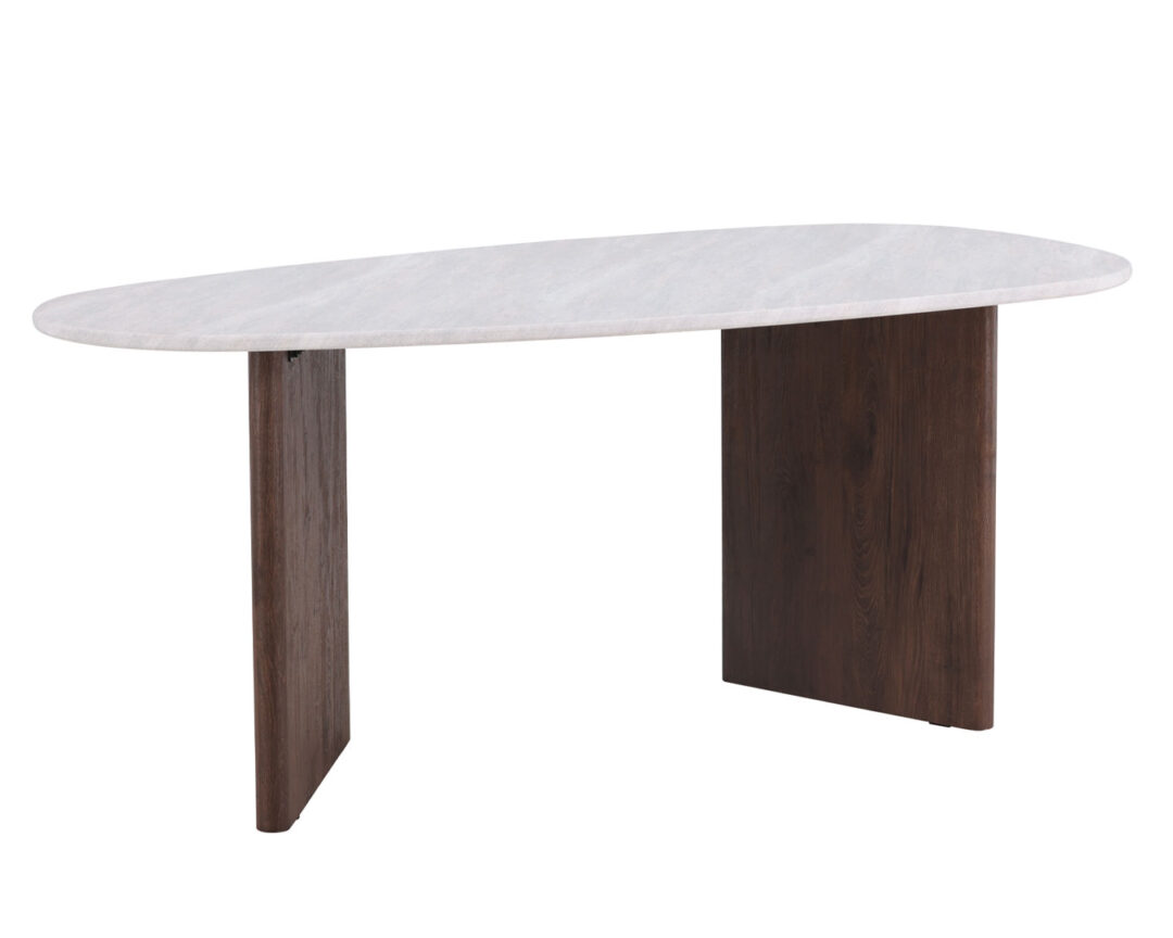 Table de salle à manger blanche et bois design