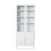 Vitrine en métal blanc design - Blanc