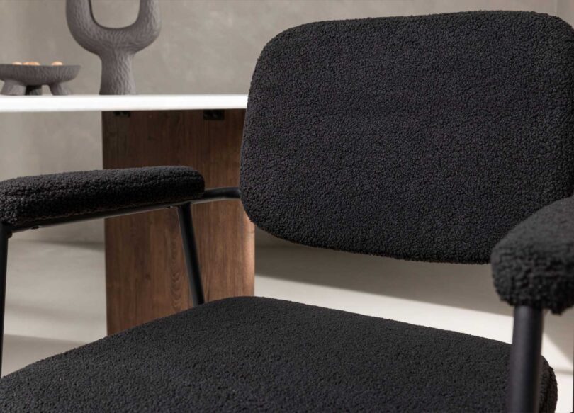Tissu bouclé de la chaise de séjour