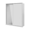 armoire dressing modern blanche avec miroir 180 cm