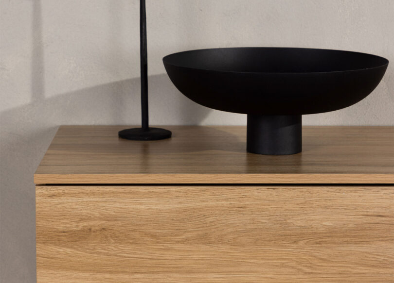 zoom sur la structure imitation chene dore