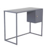 bureau 95 cm en metal gris avec un compartiment de rangement - Gris