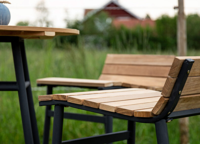 chaise d exterieur de bar en bois