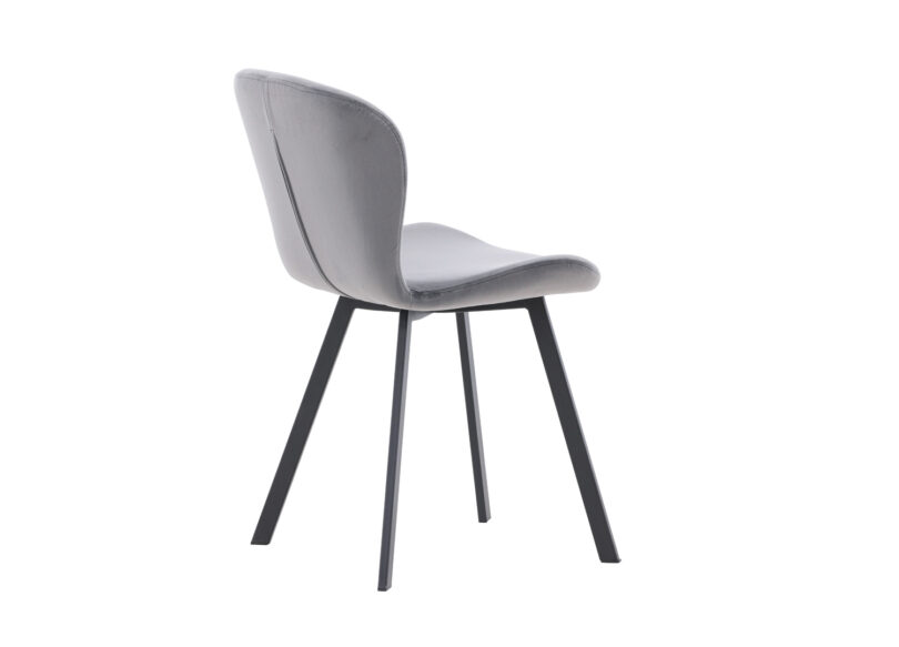 chaise de salle a manger en velours et metal