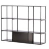 arriere du meuble etagere en metal noir industriel