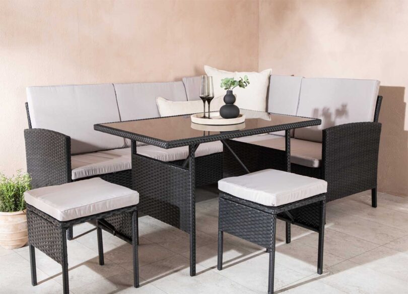 salon de jardin moderne pas cher en polyrotin
