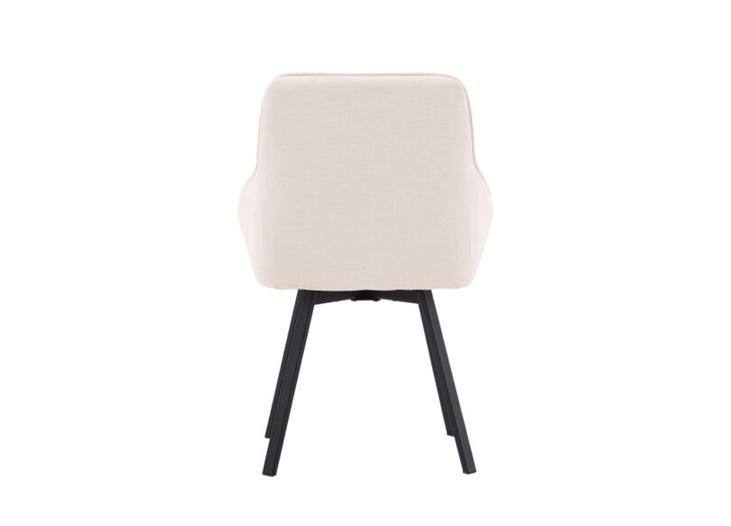 dos du fauteuil de salle a manger en lin