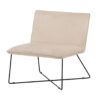 fauteuil de detente moderne style minimaliste velours beige et metal