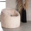 fauteuil minimaliste contemporain tissu beige