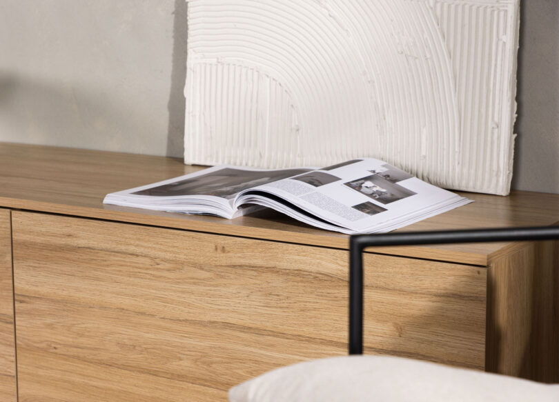 banc tv moderne 160 cm avec 2 tiroirs