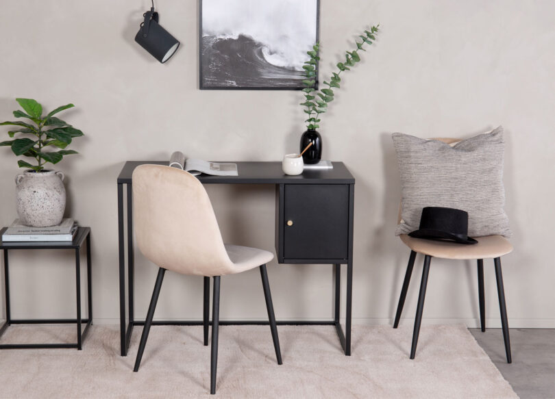 bureau en metal noir style industriel