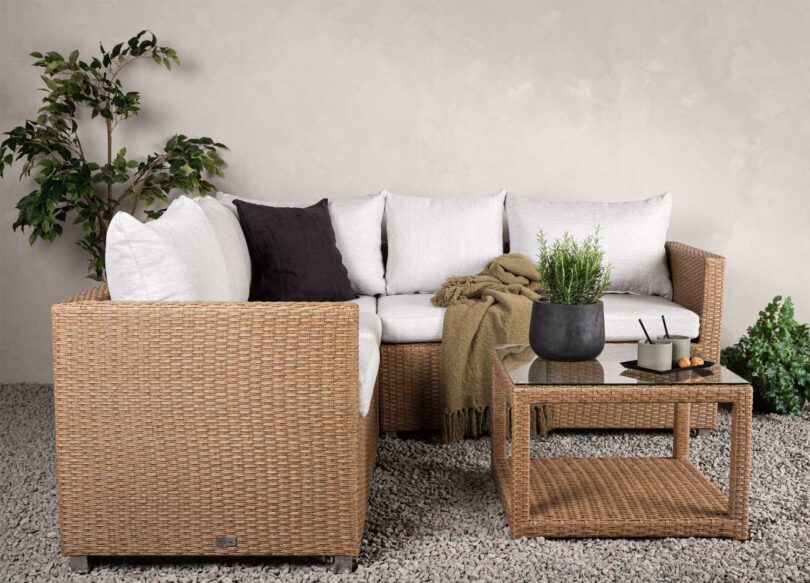 canape de jardin exterieur rotin synthetique