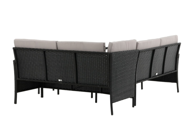 canape de jardin d angle en rotin noir