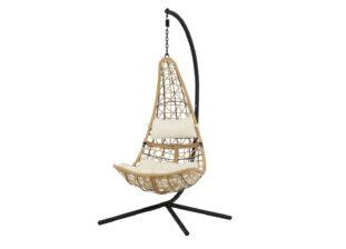 fauteuil d exterieur suspendu moderne rotin synthetique et metal