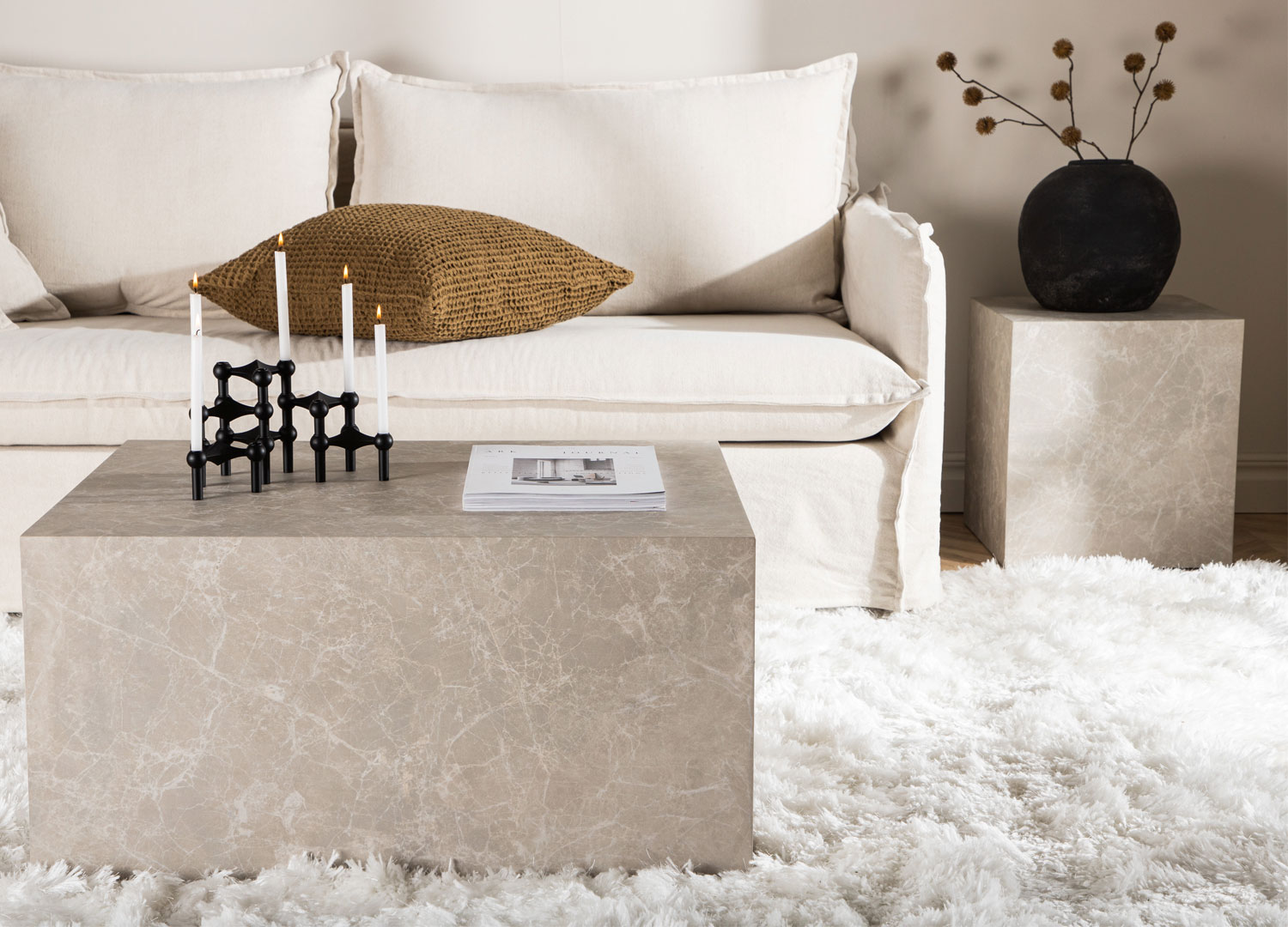 table basse 80 cm imitation marbre forme design