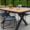 table de repas d exterieur en polywood aspect bois