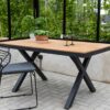 table de repas pour le jardin en polywood et metal