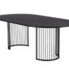 table salle a manger design et minimaliste 220 cm plateau et pieds noir