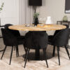 table de repas ronde en bois massif 140 cm