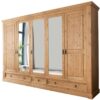 Armoire de chambre adulte 5 portes en bois massif de pin