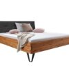 Lit double adulte en bois massif naturel