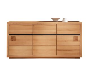 Buffet 3 portes en bois de hêtre clair massif