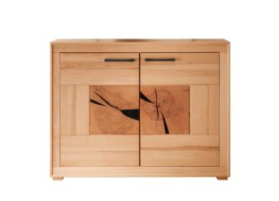 Meuble buffet en bois de hêtre massif décor poutre fait main