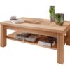 Table basse rectangulaire en bois massif de hêtre clair