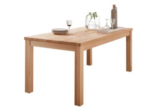 Table à manger rectangulaire en bois massif de hêtre huilé