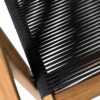 zoom sur l assise en corde noir