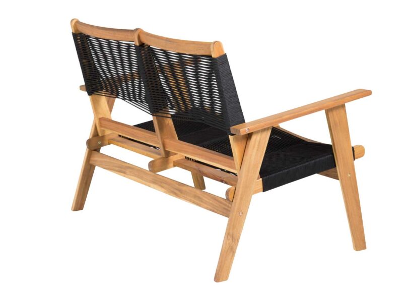 dos du banc de jardin en bois massif