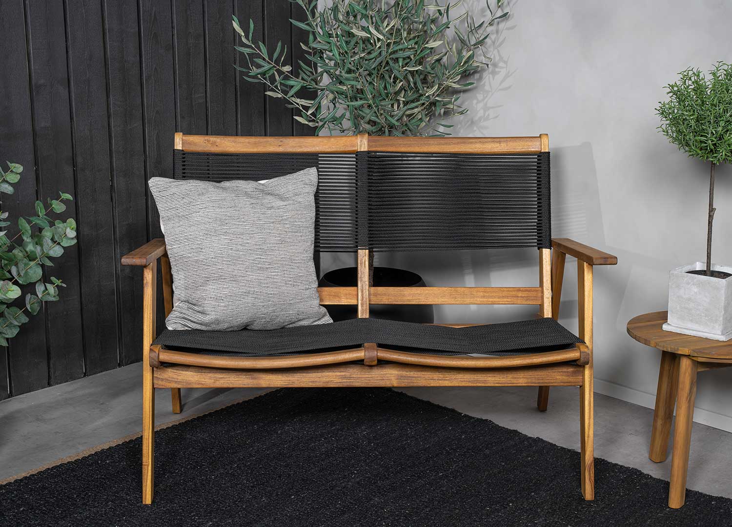 Festnight Banc de Rangement avec Coussin Banc d'extérieur pour Jardin,  Patio, Terrasse ou Cour 170 cm Bois d'acacia Solide : : Jardin