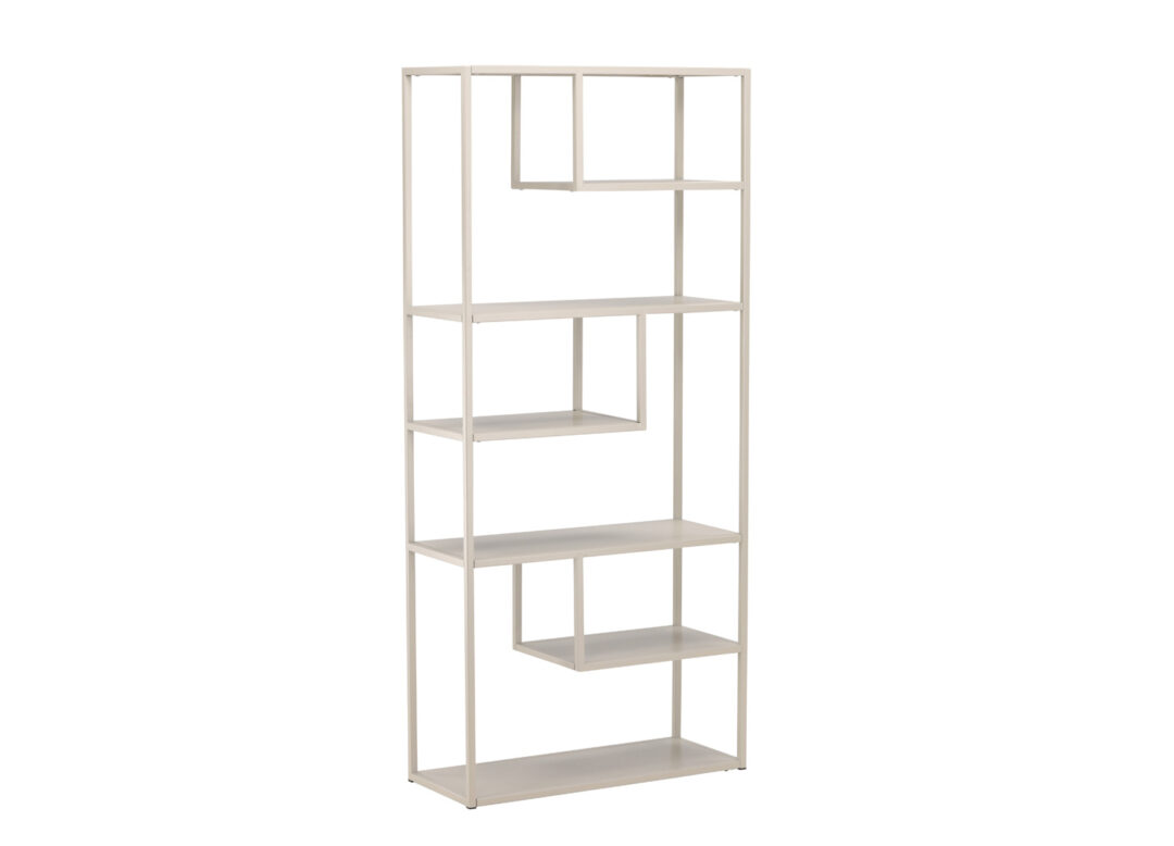 meuble étagères en métal beige