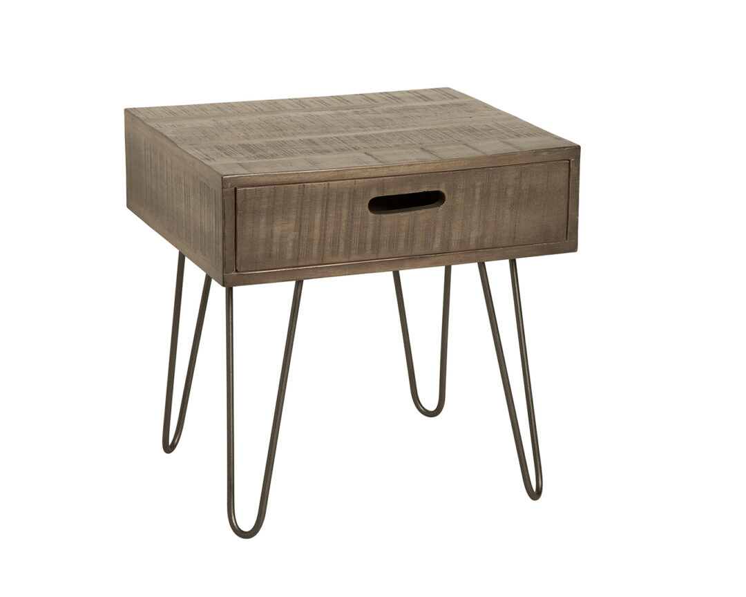 Table Console Avec Rangement Et Pieds Réglables - 160x30x75 Cm - Gris Sonoma, Bois Et Fer, Pour Salon Et Entrée - 5